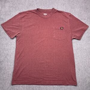 Dickies T-Shirt Mens Large Red Short Sleeve Pocket Tee